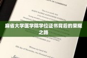 解码麻省大学医学院荣耀证书，探索学术巅峰之路