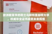 荷兰马斯特里赫特大学，精英摇篮，毕业证书铸就人生巅峰