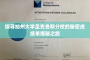 解码加州圣克鲁斯分校，揭秘隐藏在成绩单背后的学术奥秘