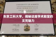 解码东京工科大学，探索文凭背后的学术辉煌