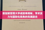 解码新加坡管理大学，成绩单背后的学术魅力与全球视野