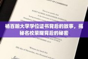 杨百翰大学证书之谜，探寻名校光环下的真实故事