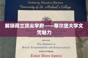 探秘蒂尔堡大学，欧洲精英教育的璀璨明珠