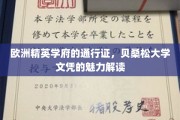 解码贝桑松，欧洲精英学府的荣耀凭证，揭秘文凭背后的世界级魅力
