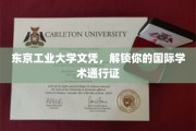 跨国学术之旅，东京工业大学文凭，开启全球学术之门