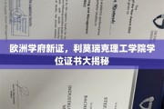 揭秘欧洲高教新篇章，利莫瑞克理工学院学位证书背后的故事