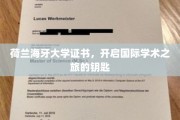 国际学术通行证，荷兰海牙大学证书引领全球学术探索