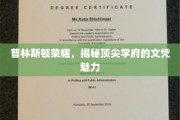 普林斯顿光环，探索精英学府学位的非凡吸引力