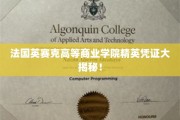 解码法国英赛克精英学院的神秘通行证，揭秘高商精英之路