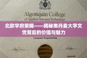 探寻南丹麦大学文凭的北欧之光，价值与魅力一窥究竟