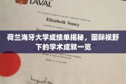 荷兰海牙大学学术风采大揭秘，国际视角下的卓越成就盘点