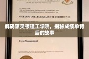 惠灵顿理工学院成绩单解码，揭秘学子背后的奋斗历程