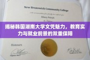 韩国湖南大学文凭的诱惑，教育品质与职场前景的双赢选择