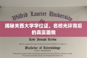 关西大学学位证背后的真相，揭开名校光环下的真实面貌