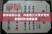 跨国学历新宠，丹麦西兰大学文凭，欧洲名校认证助力职场飞跃
