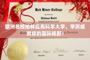 跨越柏林，开启全球视野，柏林应用科学大学成就你的国际未来！