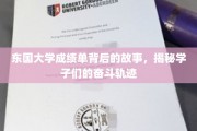 东大成绩单背后的青春足迹，揭秘学子奋斗的精彩篇章