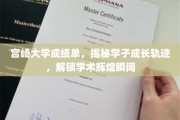 宫崎大学学子成长密码，揭秘成绩单背后的学术辉煌之路