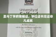 圣马丁学府荣耀证，学位证书见证非凡成就