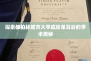 解码都柏林大学成绩单，学术成就的深层次解析