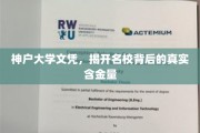 揭秘神户大学文凭，名校光环下的真实价值深度解析