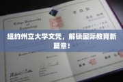 跨越国界，纽约州立大学文凭开启全球教育新里程！