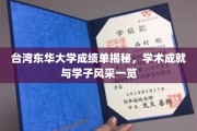 台湾东华大学风采大揭，学子荣耀与学术实力尽收眼底