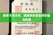 解锁新罗大学文凭，探秘学历背后的无限可能