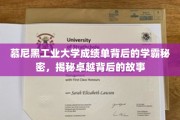 慕尼黑理工学霸养成记，揭秘顶尖成绩单背后的非凡历程