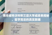 揭开南非威特沃特斯兰德大学留学成绩单之谜，真实数据背后的留学真相