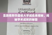 解锁圣路易斯华盛顿大学高分秘诀，揭秘学霸背后的学术奥秘