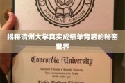 清州大学成绩单，揭开隐藏在数字背后的神秘面纱