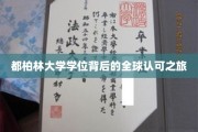 跨越国界，都柏林大学学位的全球通行证