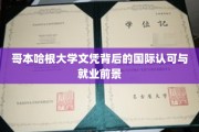 跨国认可的荣耀，哥本哈根大学文凭的全球通行证与职场未来展望