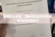 掌握日语奥秘，解锁学位与等级证书的双重价值之旅