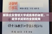 北安普顿大学成绩单背后的奥秘，探索学术成就的独到解读