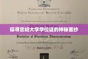 揭开宫崎大学学位证背后的神秘传奇