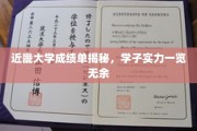 近畿大学学子风采展，成绩单背后的实力解析