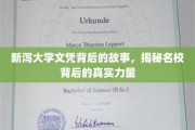 新泻大学文凭背后的传奇，名校底蕴揭秘之旅