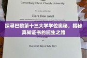 巴黎十三大学学位之谜，揭秘真知证书的诞生奇缘
