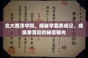解码北大西洋学霸传奇，揭开成绩单背后的神秘面纱