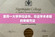 里昂大学学位证书，承载学术巅峰的荣耀印记