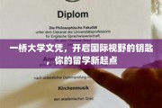一桥通行，世界尽在掌握，一桥大学文凭，解锁留学新篇章
