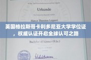 国际通行证在手，格拉斯哥卡利多尼亚大学学位证助你迈向全球舞台