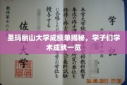 揭开圣玛丽山大学学子成绩单背后的学术风采