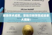 探寻安哈尔特学院学术辉煌，一睹成绩单背后惊人实力！
