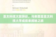 科技璀璨，亚太之光，马来西亚亚太科技大学成就巡礼