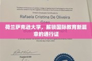跨越国界，荷兰萨克逊大学开启全球教育新纪元