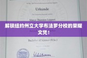 探寻纽约州立大学布法罗分校独特荣耀文凭背后的故事