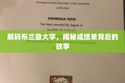 探寻布兰登大学成绩单背后的秘密世界